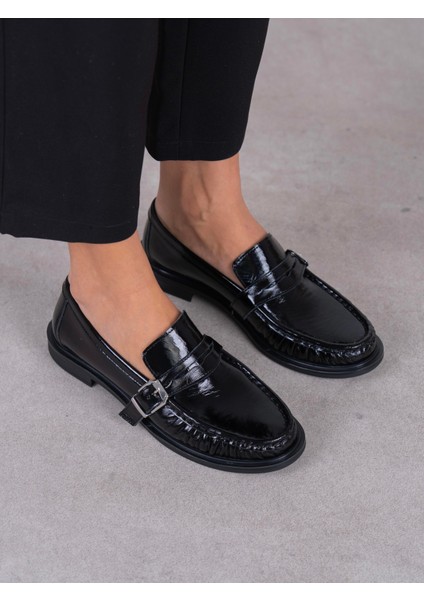 Ansa Siyah Rugan Hakiki Deri Kadın Makosen fırsatları