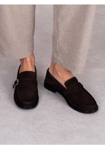 Ansa Kahve Süet Hakiki Deri Kadın Makosen fiyatları