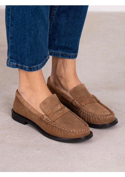 Aven Camel Süet Hakiki Deri Kadın Makosen fiyatları