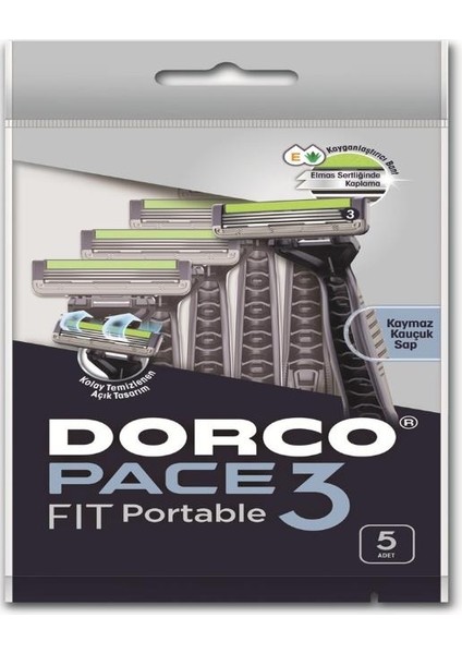 Pace 3 Bıçaklı Fit Portatable 5'li Paket