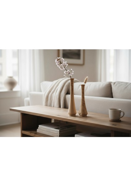 El Yapımı Vazo Seti – Ahşap Dekoratif Vazo modelleri