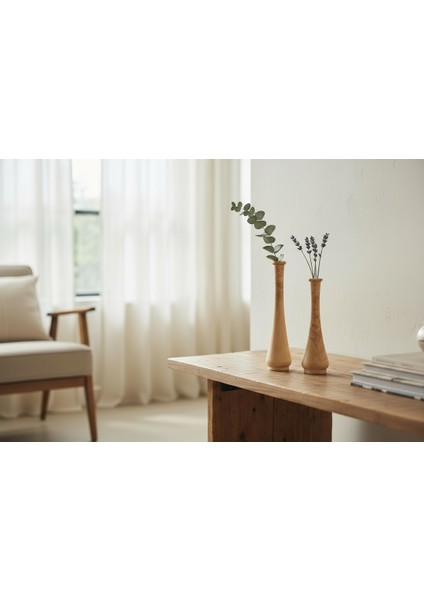 El Yapımı Vazo Seti – Ahşap Dekoratif Vazo indirimleri