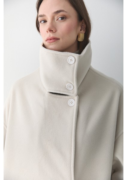 Taş Vittoria Düğmeli Yaka Kaban - 2511 fiyatları