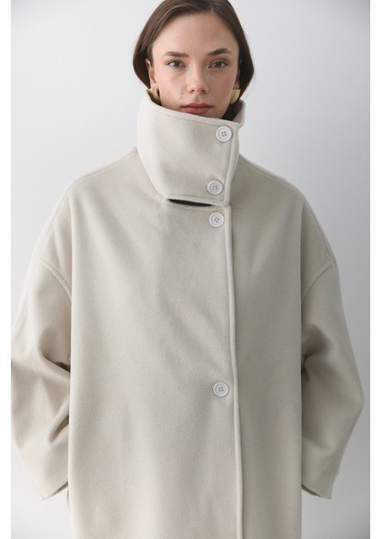 Taş Vittoria Düğmeli Yaka Kaban - 2511 modelleri