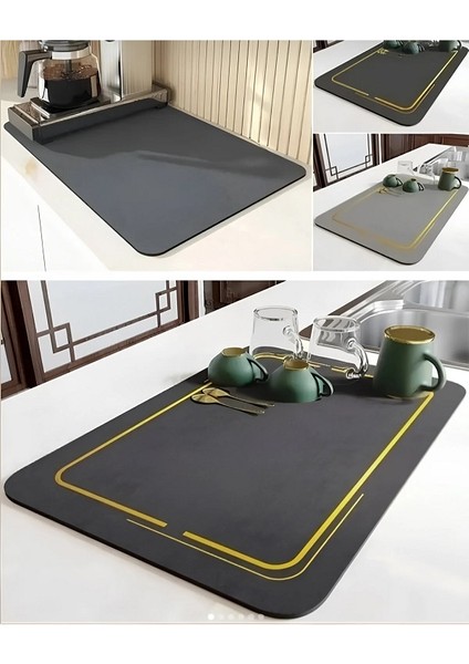 Kaymaz Tabanlı Çok Amaçlı Su Emici Sihirli Tezgah Üstü Bulaşık Yıkama Kurulama Kurutma Matı modelleri