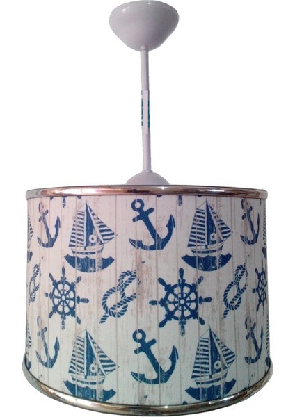 Gemili Elkamentli M-520 Kumaş Kaplama Çocuk Odası ve Bebek Odası Avize Aydınlatma Sarkıt