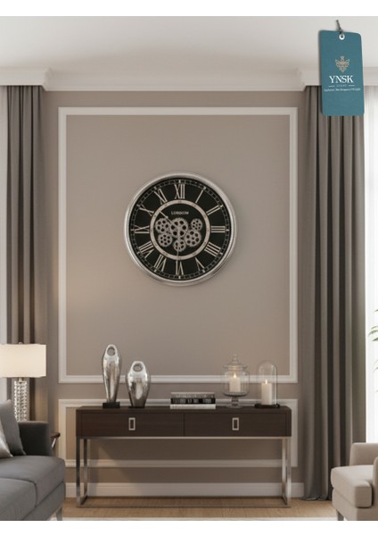 Cornelius | Metal Çark Mekanizmalı Antik Duvar Saati, Ev Saati, Ofis Saati 55 x 55 cm fırsatları