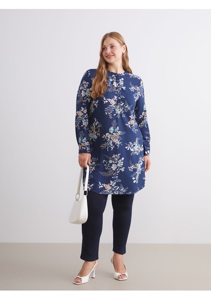 Yeni Sezon Hakim Yaka Desenli Kadın Tunik modelleri