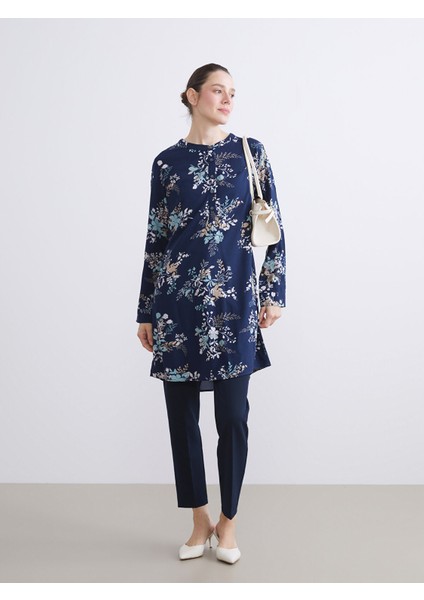 Yeni Sezon Hakim Yaka Desenli Kadın Tunik indirimleri