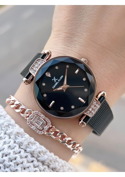 Çelik Kordonlu 2 Yıl Garantili 3 Atm Suya Dayanıklı Kadın Kol Saati+Bileklik BF.10981.6