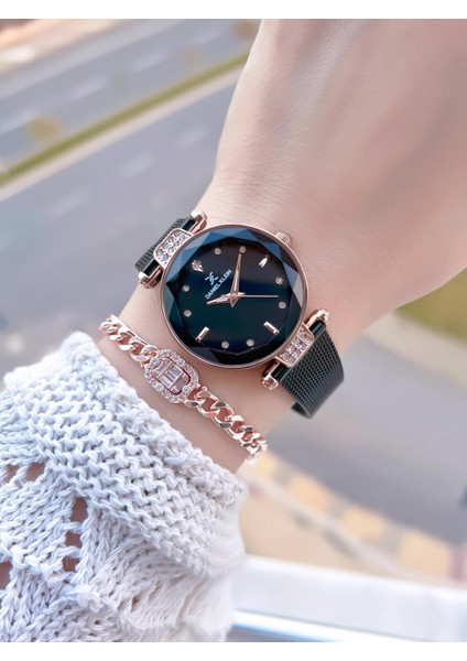 Çelik Kordonlu 2 Yıl Garantili 3 Atm Suya Dayanıklı Kadın Kol Saati+Bileklik BF.10981.6 fiyatları