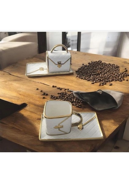 Çanta Model Türk Kahvesi 2li Fincan Seti