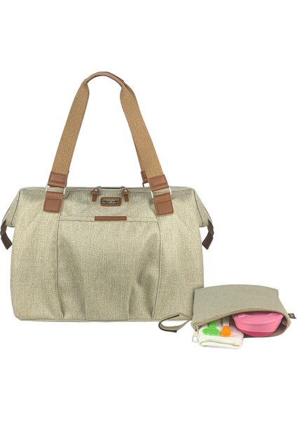 Anne Bebek Bakım Kadın Omuz Çantası Venedik & Duo Anne Bebek Bakım Sırt Çantası Takım-Bej fiyatları