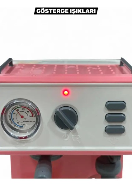 Sesli Işıklı Buhar Sprey Atan ve Su Hazneli Su Akıtmalı Kahve Makinesi 20 cm fırsatları