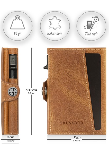 Palermo Taba Mekanizmalı Kartlık Hakiki Deri Cüzdan Unisex Kadın Erkek Rfid Korumalı modelleri