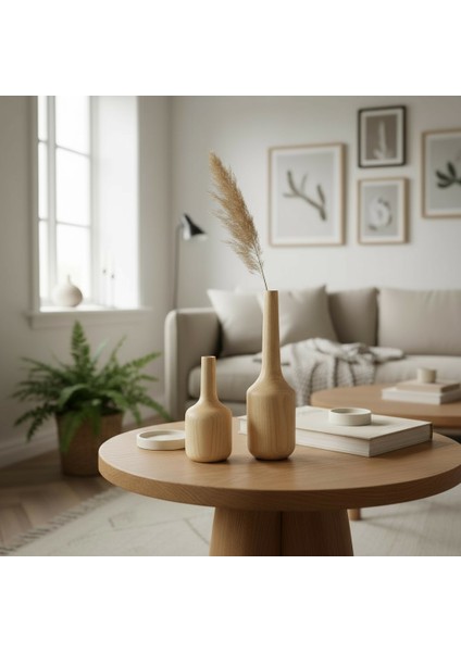 El Yapımı Ahşap Vazo Seti modelleri