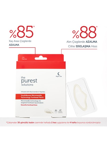 Microneedle Teknolojili Sıkılaştırıcı & Ince Çizgi Karşıtı Alın Bölgesi Patch