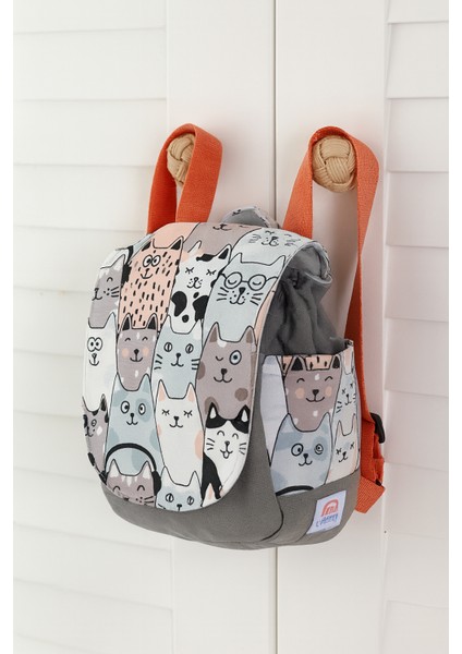 Kedi Suratları 101 Çocuk Sırt Çantası - (0-1-2-3-4 Yaş) 20X18X10