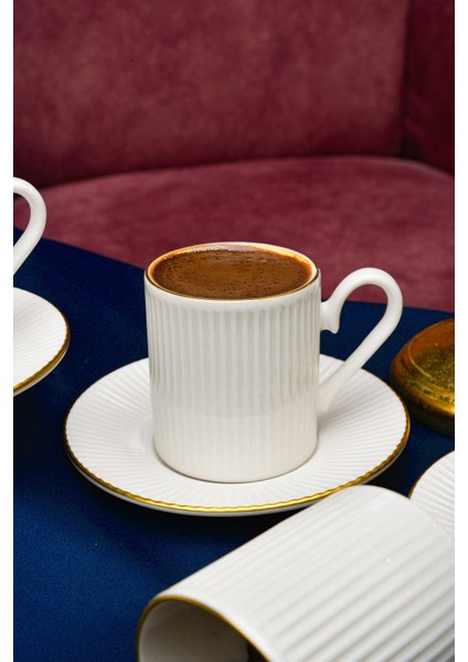 Elif Altın Yaldız 12 Parça 6 Kişilik Porselen Kahve Fincan Takımı fiyatları