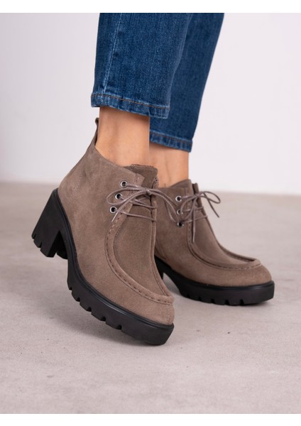 Arwen Vizon Süet Hakiki Deri Kadın Bot