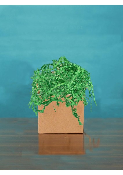 Zikzak Kırpıntı Kağıt Paketleme Dolgu Malzemesi Yeşil 25 Gram