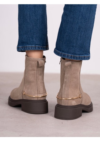 Fleur Vizon Süet Hakiki Deri Kadın Bot fiyatları