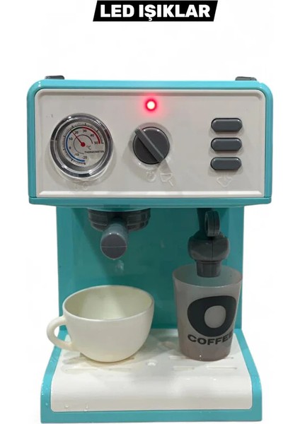 Sesli Işıklı Buhar Sprey Atan ve Su Hazneli Su Akıtmalı Kahve Makinesi 20 cm