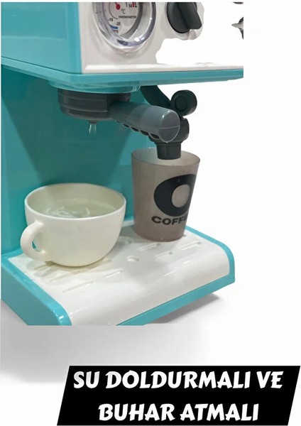 Sesli Işıklı Buhar Sprey Atan ve Su Hazneli Su Akıtmalı Kahve Makinesi 20 cm modelleri