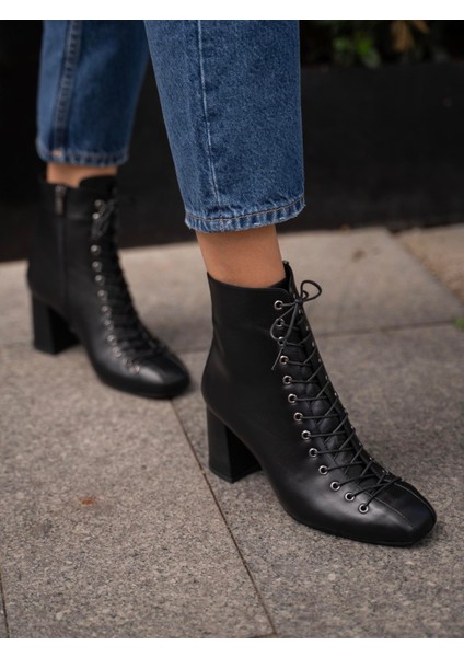 Gigi Siyah Deri Hakiki Deri Bot indirimleri