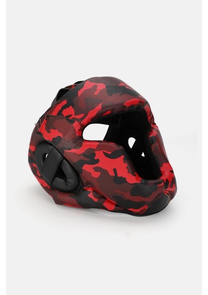 Yüz Korumalı Boks Kaskı , Kırmızı Siyah Kamuflaj Desenli Model fiyatları