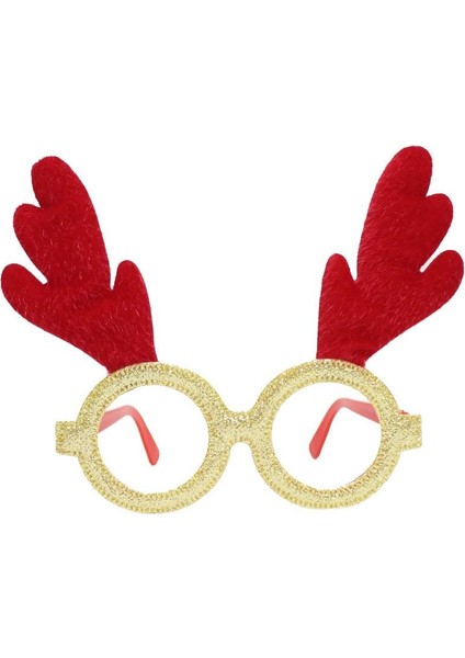 Yılbaşı Kırmızı Geyik Boynuzlu Parti Gözlüğü – Altın Simli Kostüm Aksesuarı fiyatları