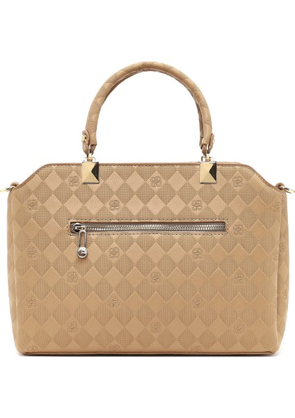 Kadın Kahverengi Uzun Askılı Baskılı Kol Çantası 25SBD201226 modelleri