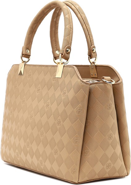 Kadın Kahverengi Uzun Askılı Baskılı Kol Çantası 25SBD201226 indirimleri