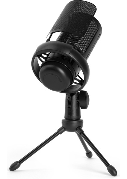 Youtuber Mikrofon Mv-5 Siyah Rgb USB Oyuncu Yayıncı ve Podcast Için Uyumlu Condenser Mikrofon