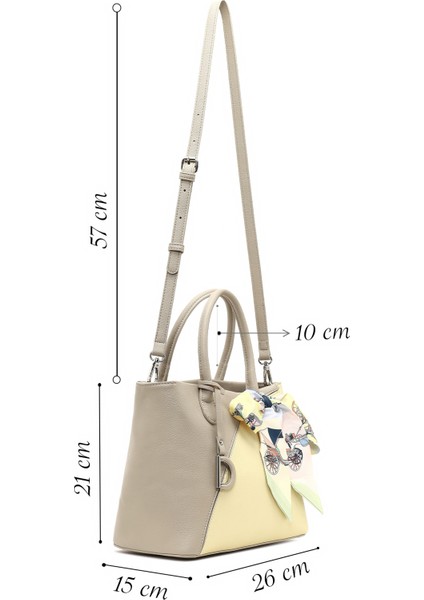 Kadın Gri Uzun Askılı Aksesuarlı Kol Çantası 25SBD250818 fiyatları