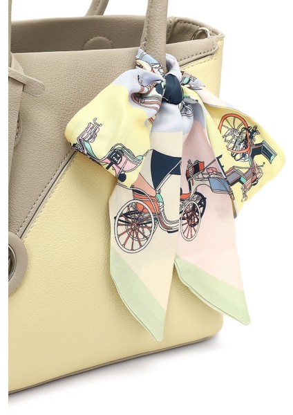 Kadın Gri Uzun Askılı Aksesuarlı Kol Çantası 25SBD250818