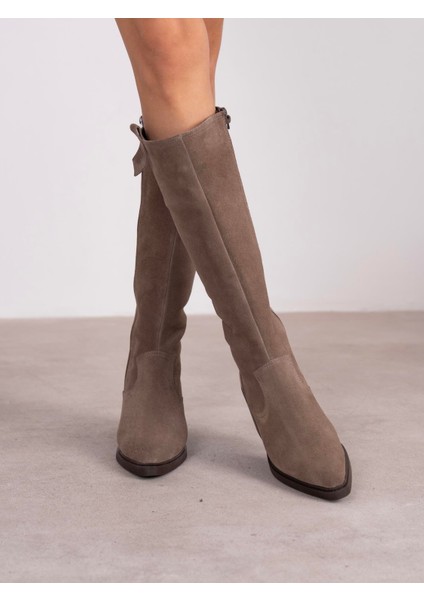 Cleona Vizon Süet Hakiki Deri Kadın Çizme fiyatları