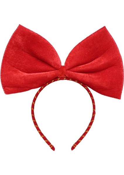 Büyük Kurdeleli Yılbaşı Parti Tacı – Kırmızı Kadife Kostüm Taç Aksesuarı fiyatları