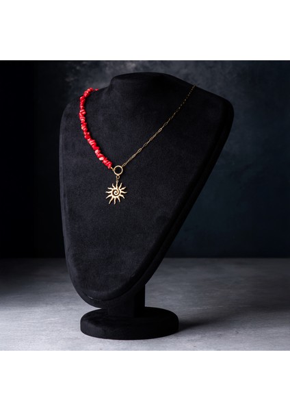 Kırmızı Mercan Doğal Taş Kadın Kolye fiyatları