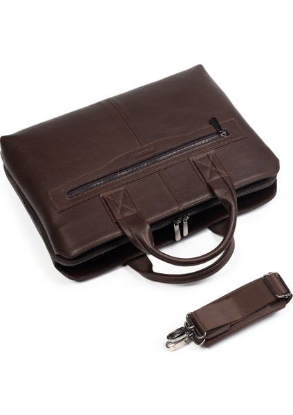 Grandora %100 Hakiki Deri 15.6 Inç Laptop Evrak Çantası – 3 Bölmeli, Havuz Fermuarlı indirimleri