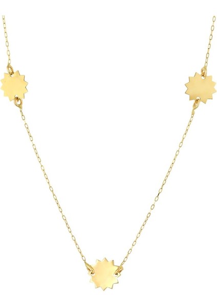 14 Ayar Güneş Tasarım Altın Kolye fiyatları