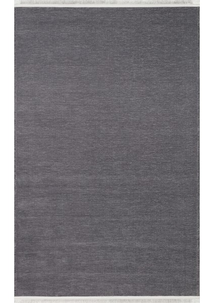 Liza Kilim Liz 01 Antrasit Yumuşak Tuşeli Çamaşır Makinesinde Yıkanabilen Kaymaz Tabanlı Şık Kilim