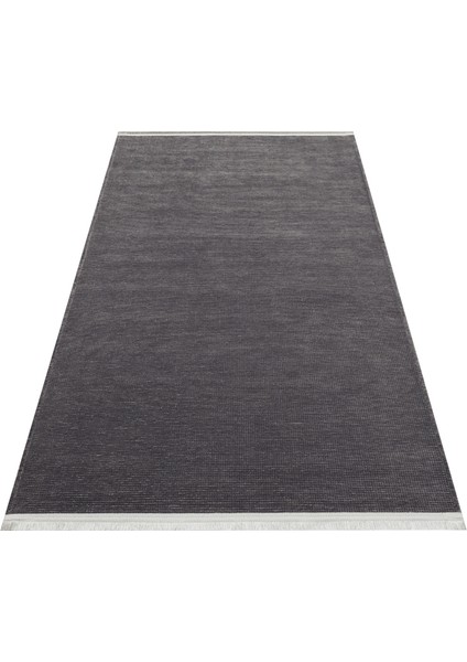Liza Kilim Liz 01 Antrasit Yumuşak Tuşeli Çamaşır Makinesinde Yıkanabilen Kaymaz Tabanlı Şık Kilim