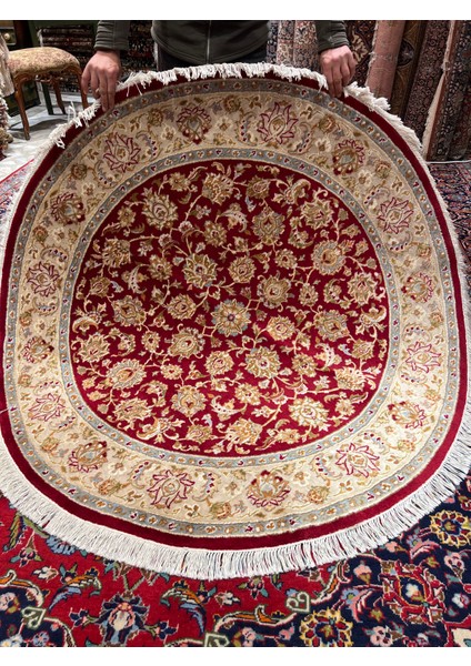 El Dokuma Antik Afgan Uşağı Yuvarlak Halısıdır Birinci Sınıf Kalite Ebat 155X155 fiyatları