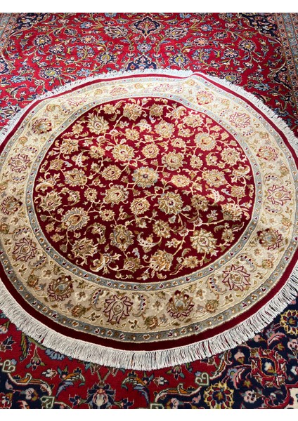 El Dokuma Antik Afgan Uşağı Yuvarlak Halısıdır Birinci Sınıf Kalite Ebat 155X155 modelleri