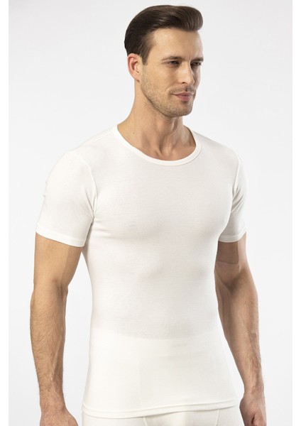 - Termal Kısa Kol Bisiklet Yaka 1601/BEYAZ