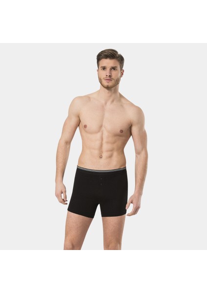 Erkek Likralı Düğmeli Boxer (2'li Paket) 135/SIYAH fiyatları