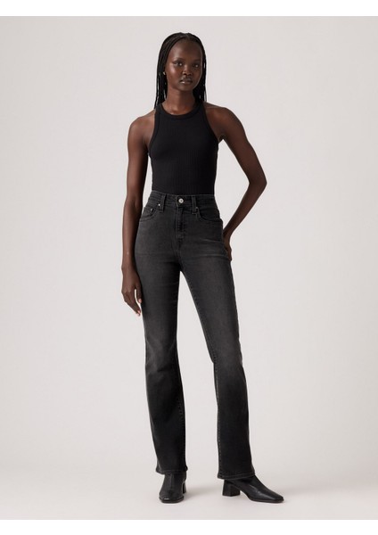 725 High Rise Bootcut Nostalgıc Nıght Taş Detaylı Kadın Siyah Jean Kot Pantolon 18759-0275