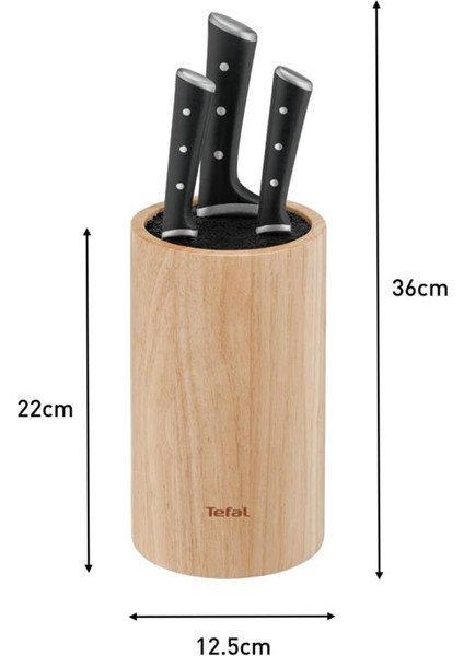 Ice Force Ahşap Standlı 3'lü Bıçak Seti