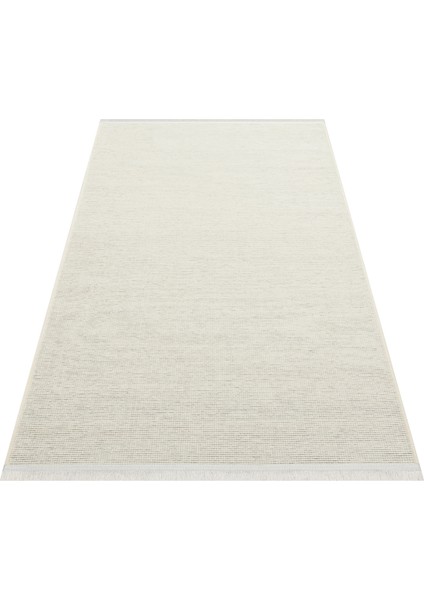 Liza Kilim Liz 01 White Yumuşak Tuşeli Çamaşır Makinesinde Yıkanabilen Kaymaz Tabanlı Şık Kilim